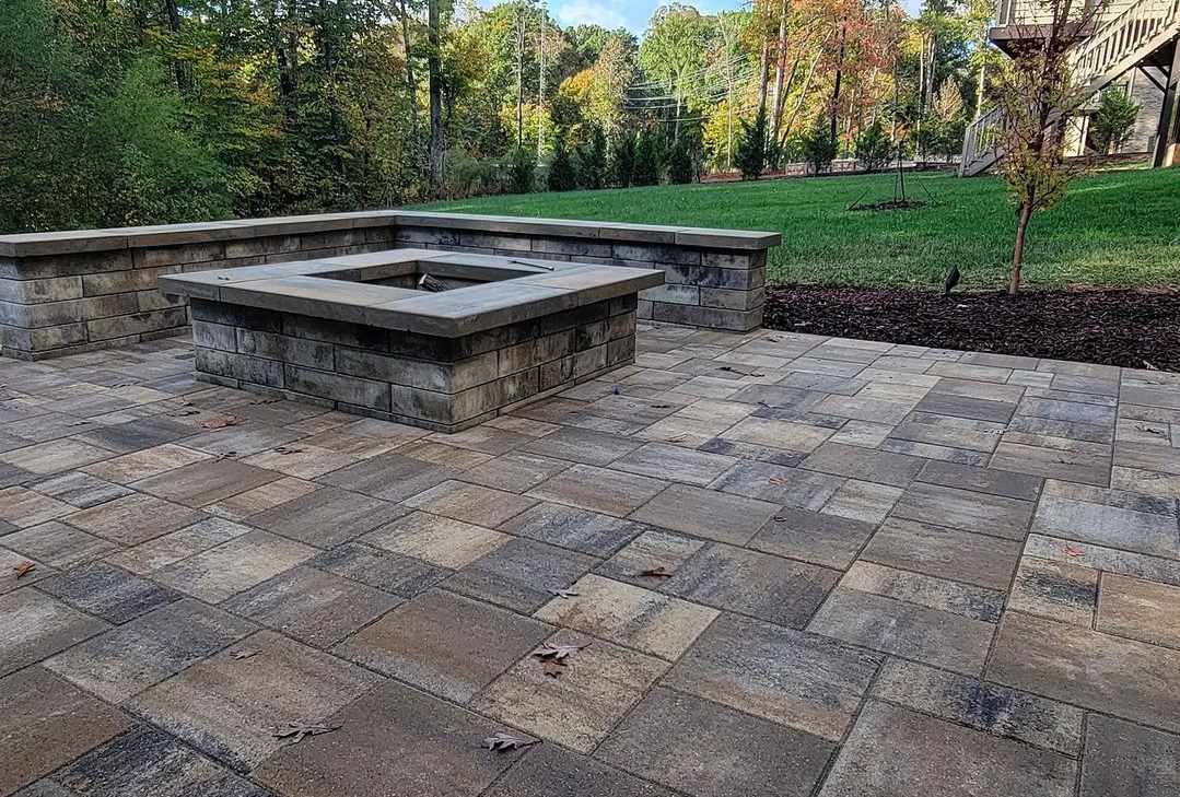 Patio with fire pit in Charlotte, NC