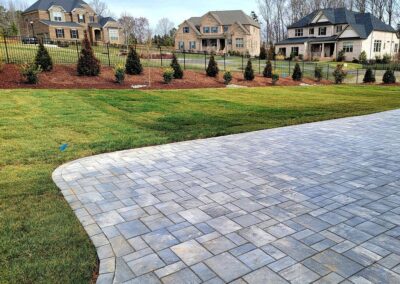 Waxhaw unilock patio and yard plantings